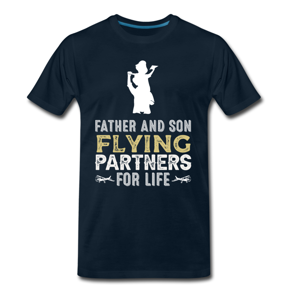 Flying Partners - Father And Son - Men's Premium T-Shirt - deep navy