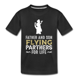 Flying Partners - Father And Son - Kids' Premium T-Shirt - black