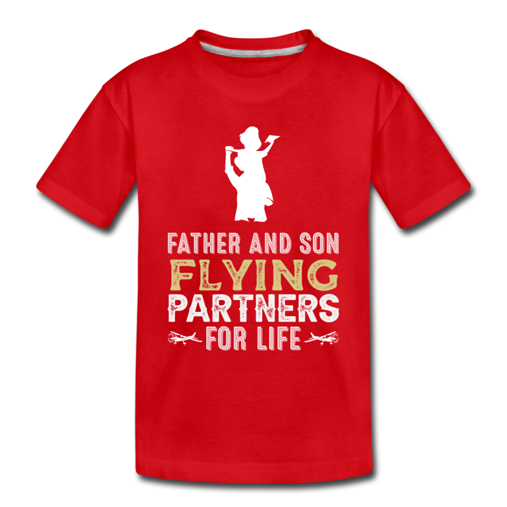 Flying Partners - Father And Son - Kids' Premium T-Shirt - red