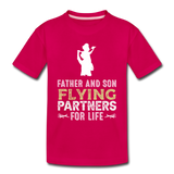 Flying Partners - Father And Son - Kids' Premium T-Shirt - dark pink