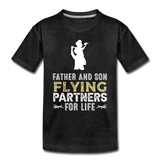 Flying Partners - Father And Son - Kids' Premium T-Shirt - charcoal gray