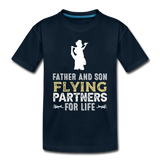 Flying Partners - Father And Son - Kids' Premium T-Shirt - deep navy