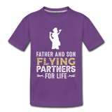 Flying Partners - Father And Son - Toddler Premium T-Shirt - purple