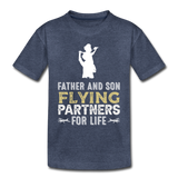 Flying Partners - Father And Son - Toddler Premium T-Shirt - heather blue