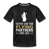 Flying Partners - Father And Son - Toddler Premium T-Shirt - charcoal gray