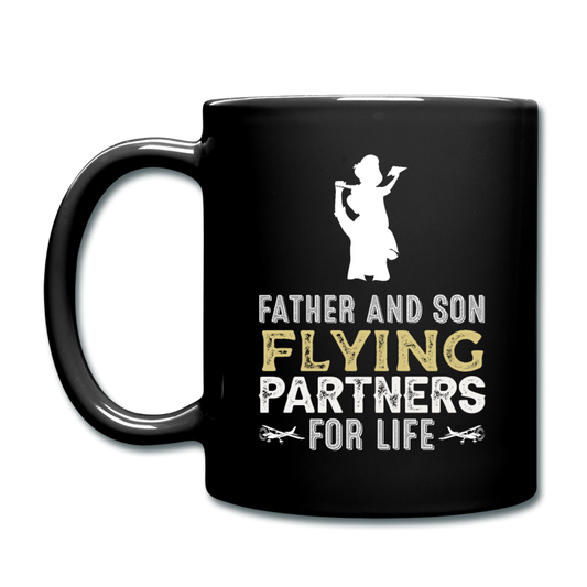 Flying Partners - Father And Son - Full Color Mug - black