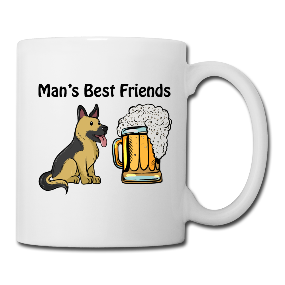 Best Friends - Dogs And Beer - Coffee/Tea Mug - white