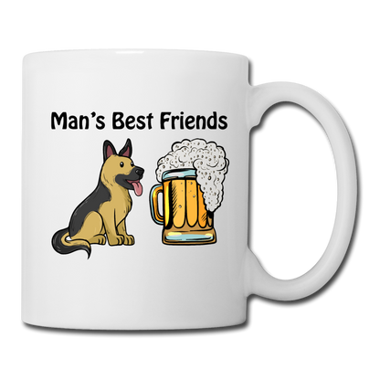 Best Friends - Dogs And Beer - Coffee/Tea Mug - white