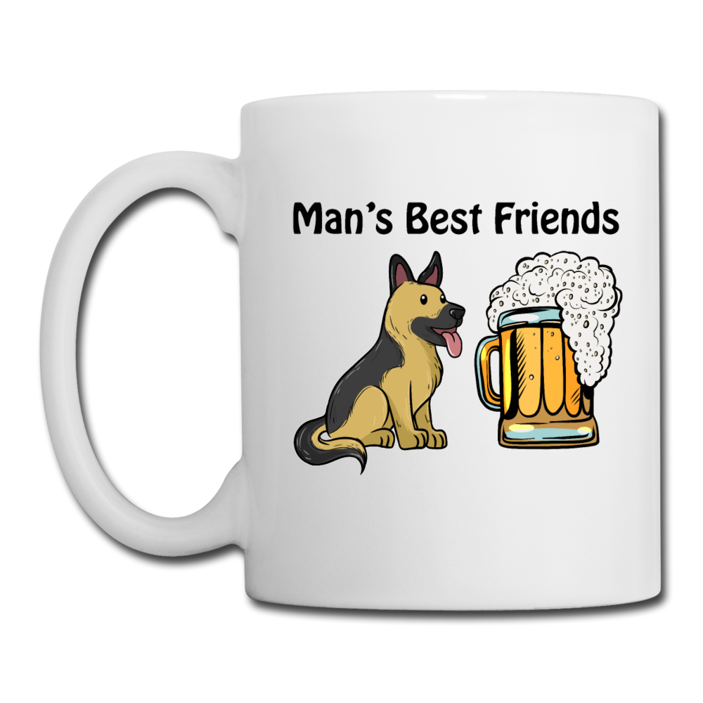 Best Friends - Dogs And Beer - Coffee/Tea Mug - white