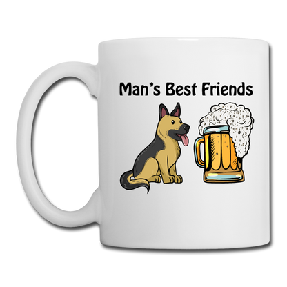 Best Friends - Dogs And Beer - Coffee/Tea Mug - white