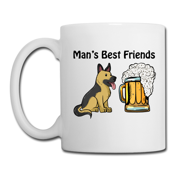 Best Friends - Dogs And Beer - Coffee/Tea Mug - white