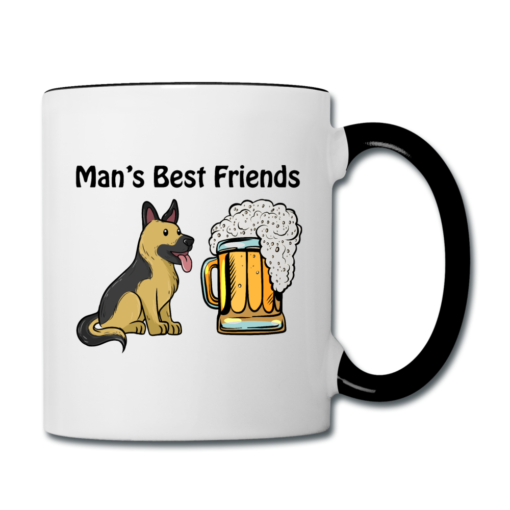 Best Friends - Dogs And Beer - Contrast Coffee Mug - white/black