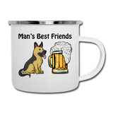 Best Friends - Dogs And Beer - Camper Mug - white