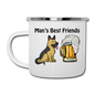 Best Friends - Dogs And Beer - Camper Mug - white