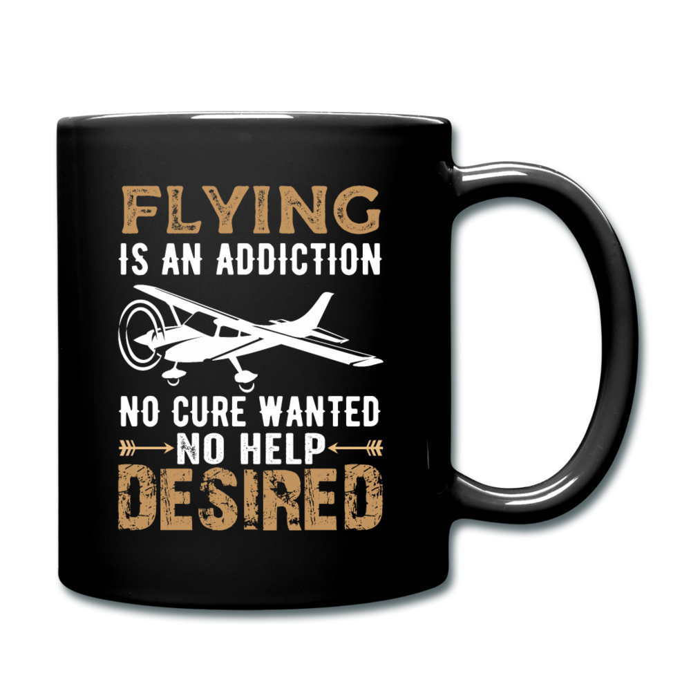 Flying Is An Addiction - Full Color Mug - black