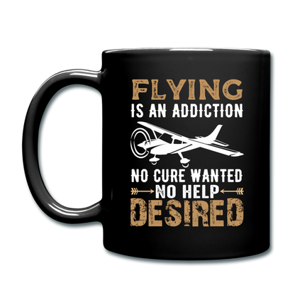 Flying Is An Addiction - Full Color Mug - black