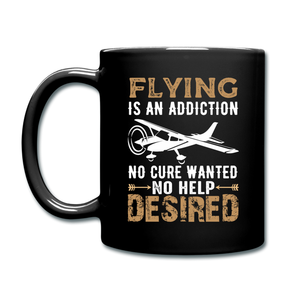Flying Is An Addiction - Full Color Mug - black