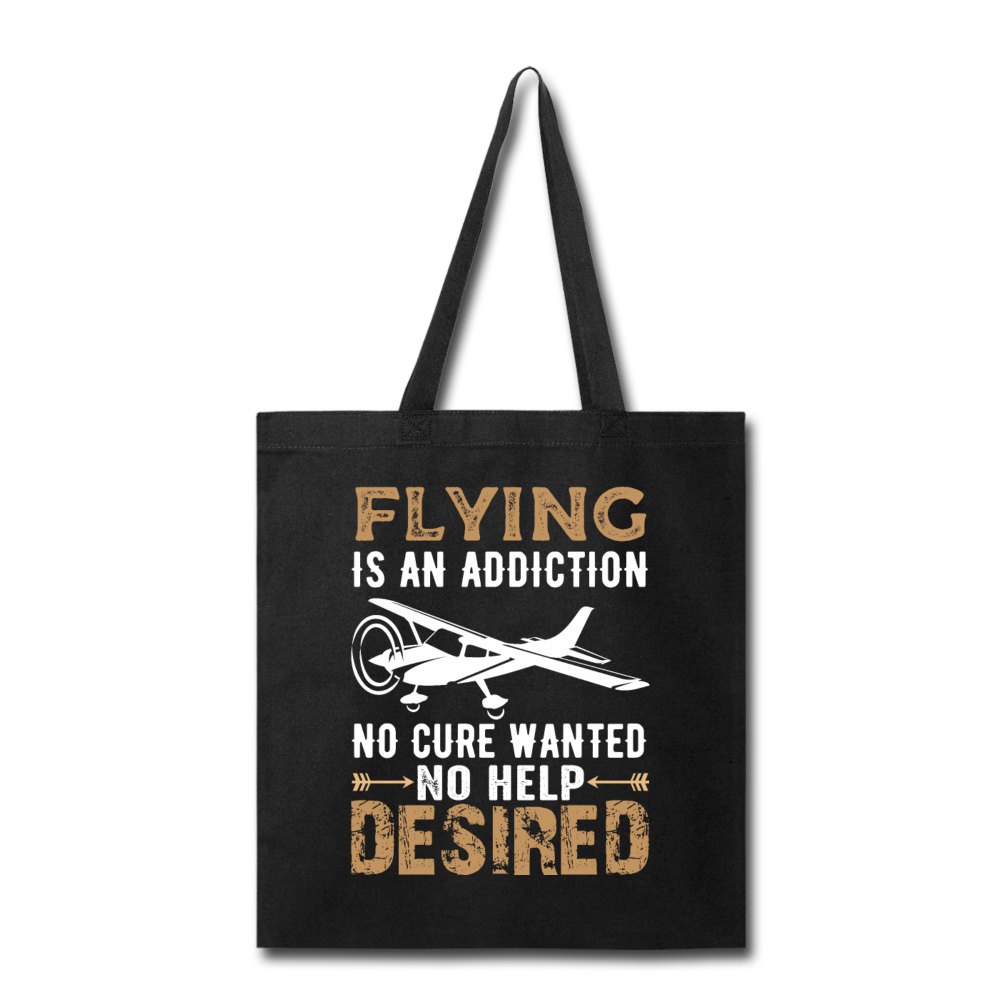 Flying Is An Addiction - Tote Bag - black