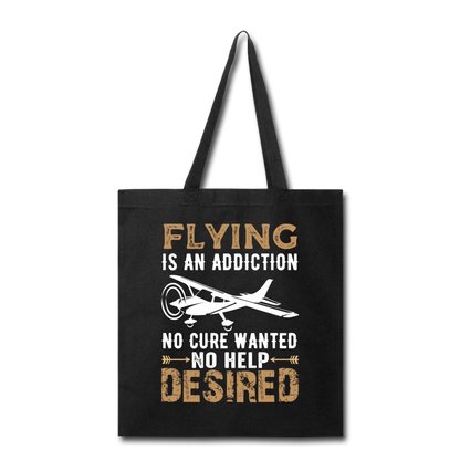 Flying Is An Addiction - Tote Bag - black