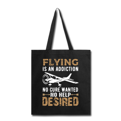 Flying Is An Addiction - Tote Bag - black