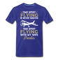 Time Spent Flying - Wife - Men's Premium T-Shirt - royal blue