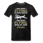 Time Spent Flying - Wife - Men's Premium T-Shirt - charcoal gray