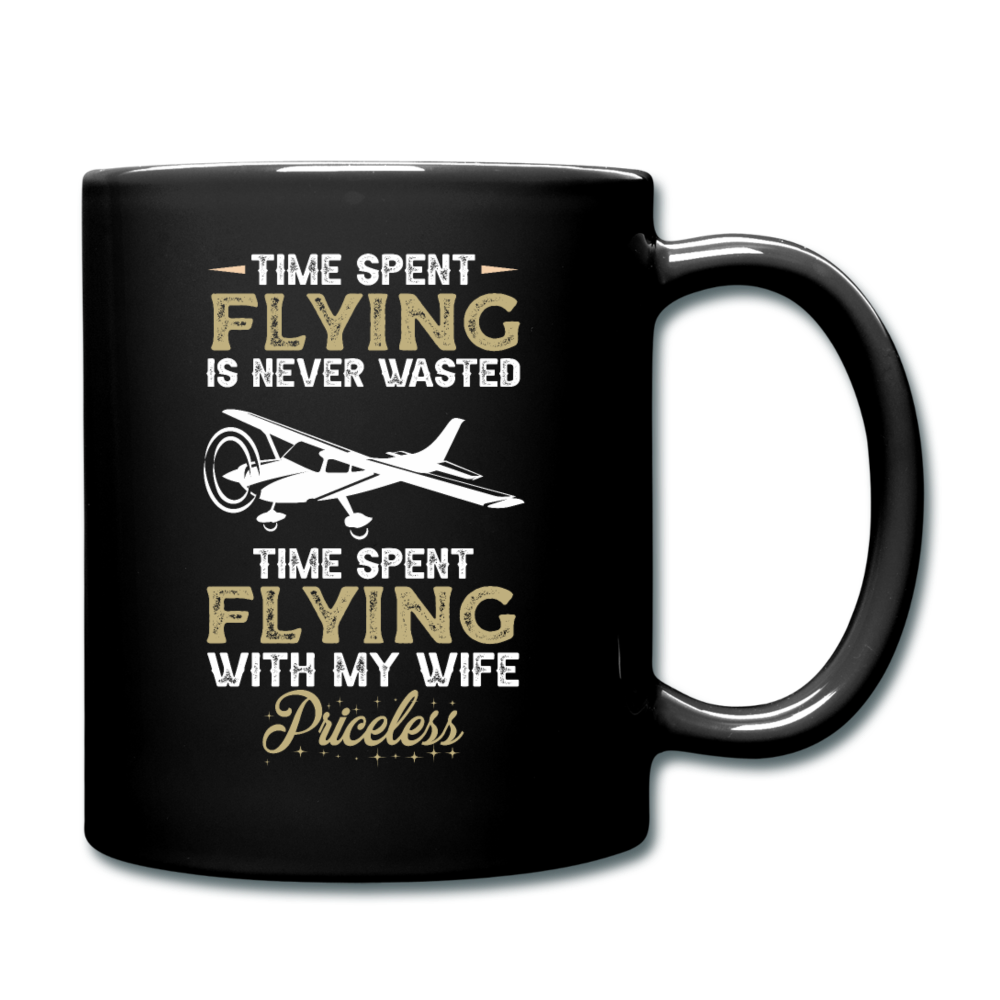 Time Spent Flying - Wife - Full Color Mug - black