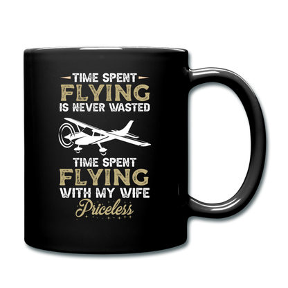 Time Spent Flying - Wife - Full Color Mug - black