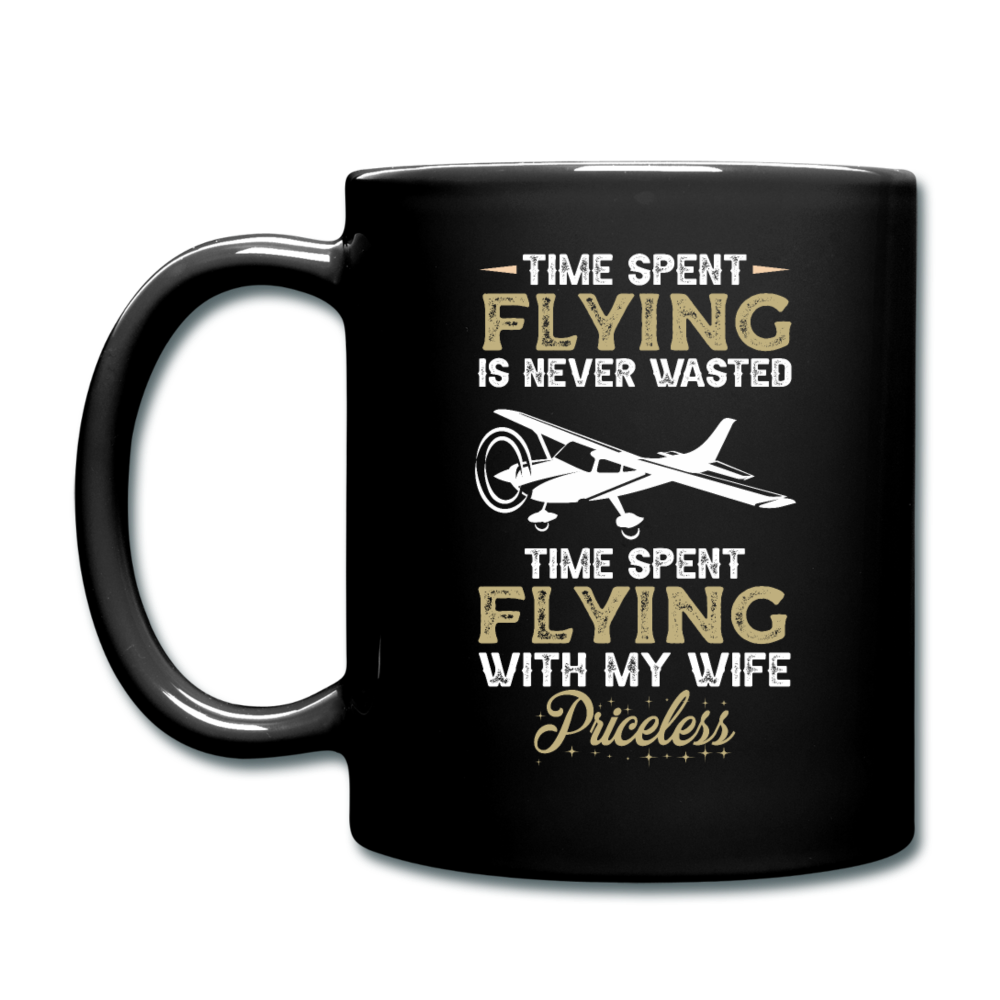 Time Spent Flying - Wife - Full Color Mug - black