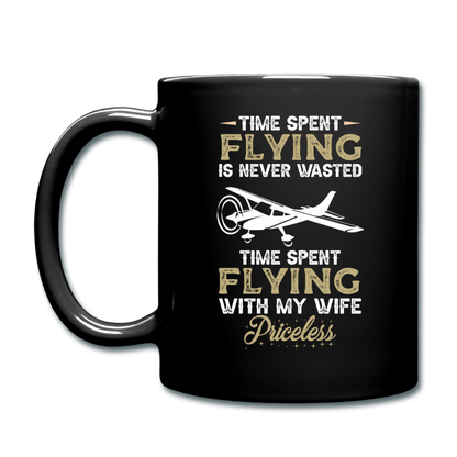 Time Spent Flying - Wife - Full Color Mug - black