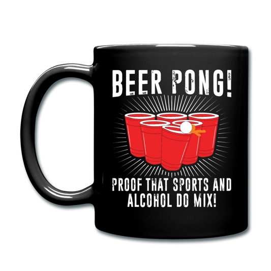 Beer Pong - Full Color Mug - black