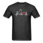 Cat EKG - White - Unisex Classic T-Shirt - heather black