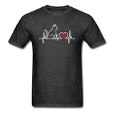 Cat EKG - White - Unisex Classic T-Shirt - heather black