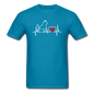 Cat EKG - White - Unisex Classic T-Shirt - turquoise