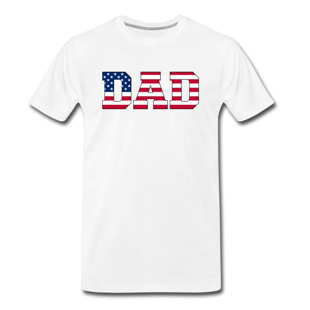 American Dad - Flag - Men's Premium T-Shirt - white