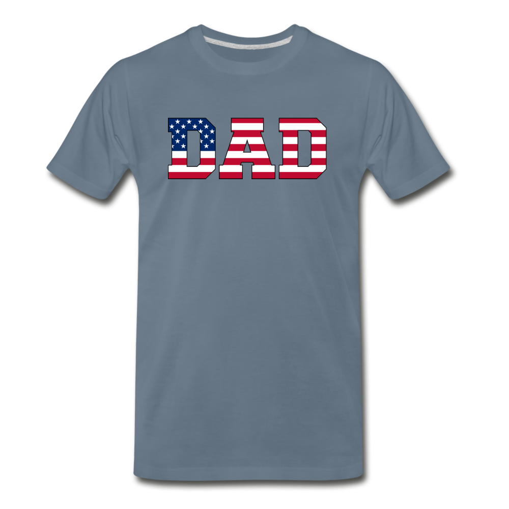 American Dad - Flag - Men's Premium T-Shirt - steel blue