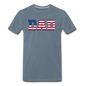 American Dad - Flag - Men's Premium T-Shirt - steel blue