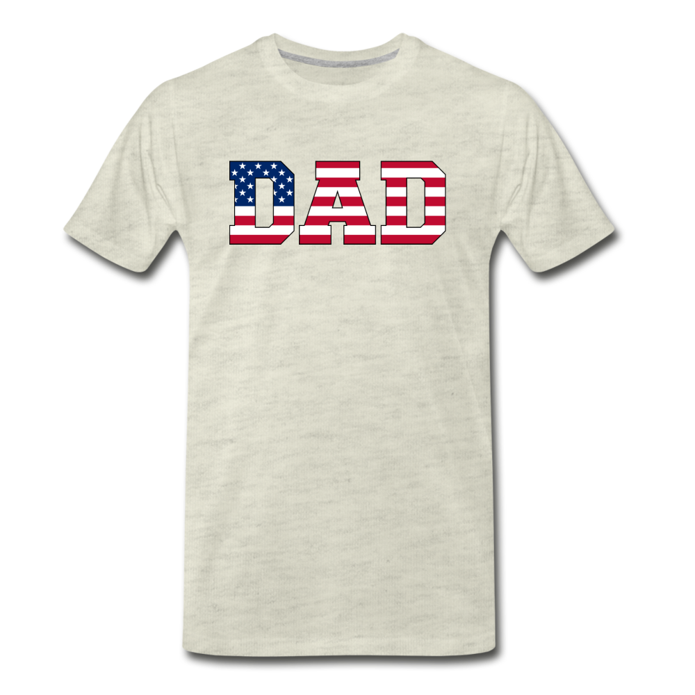 American Dad - Flag - Men's Premium T-Shirt - heather oatmeal