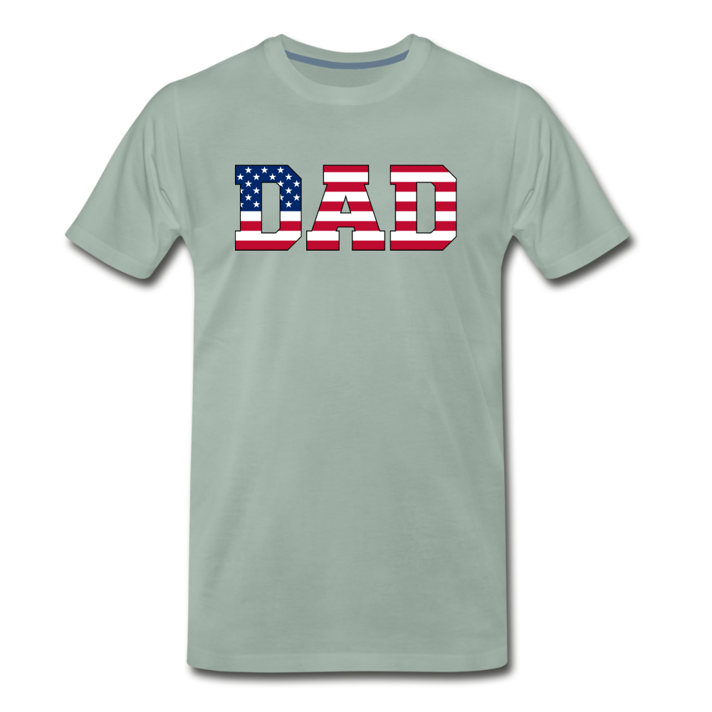 American Dad - Flag - Men's Premium T-Shirt - steel green