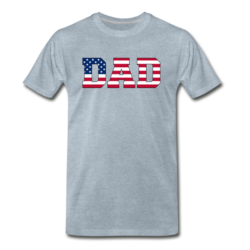 American Dad - Flag - Men's Premium T-Shirt - heather ice blue