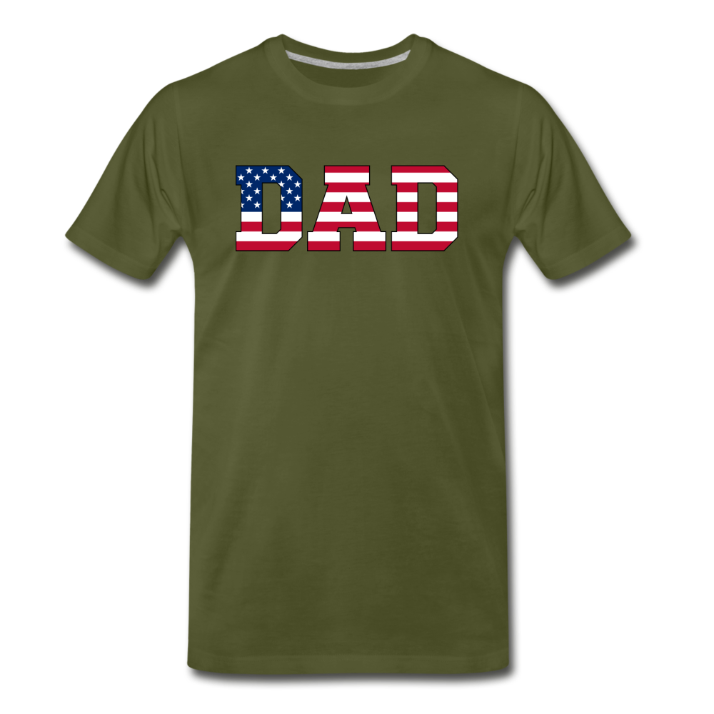 American Dad - Flag - Men's Premium T-Shirt - olive green