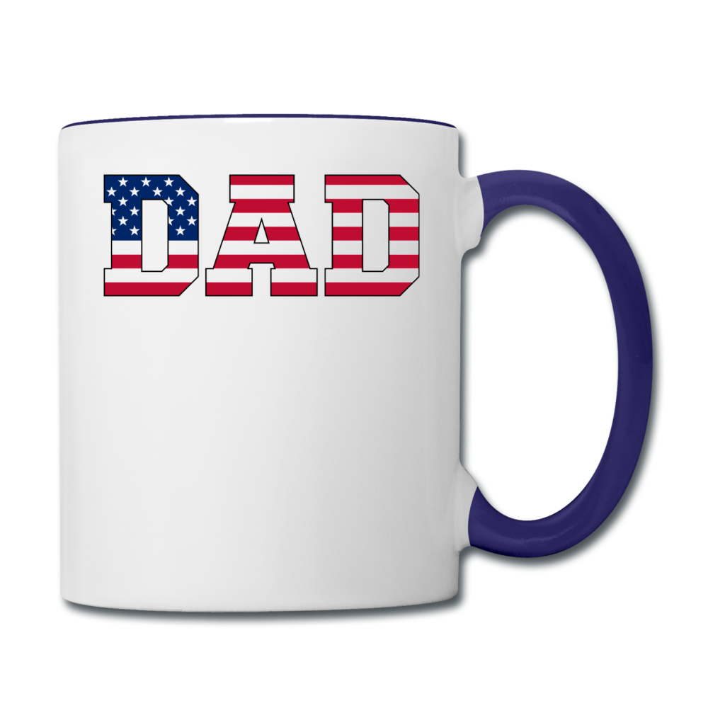 American Dad - Flag - Contrast Coffee Mug - white/cobalt blue