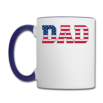 American Dad - Flag - Contrast Coffee Mug - white/cobalt blue