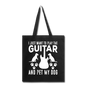 Play Guitar And Pet My Dog - White - Tote Bag - black