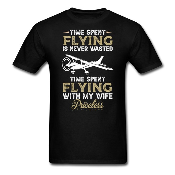 Time Spent Flying - Wife - Unisex Classic T-Shirt - black