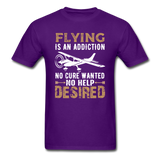 Flying Is An Addiction - Unisex Classic T-Shirt - purple