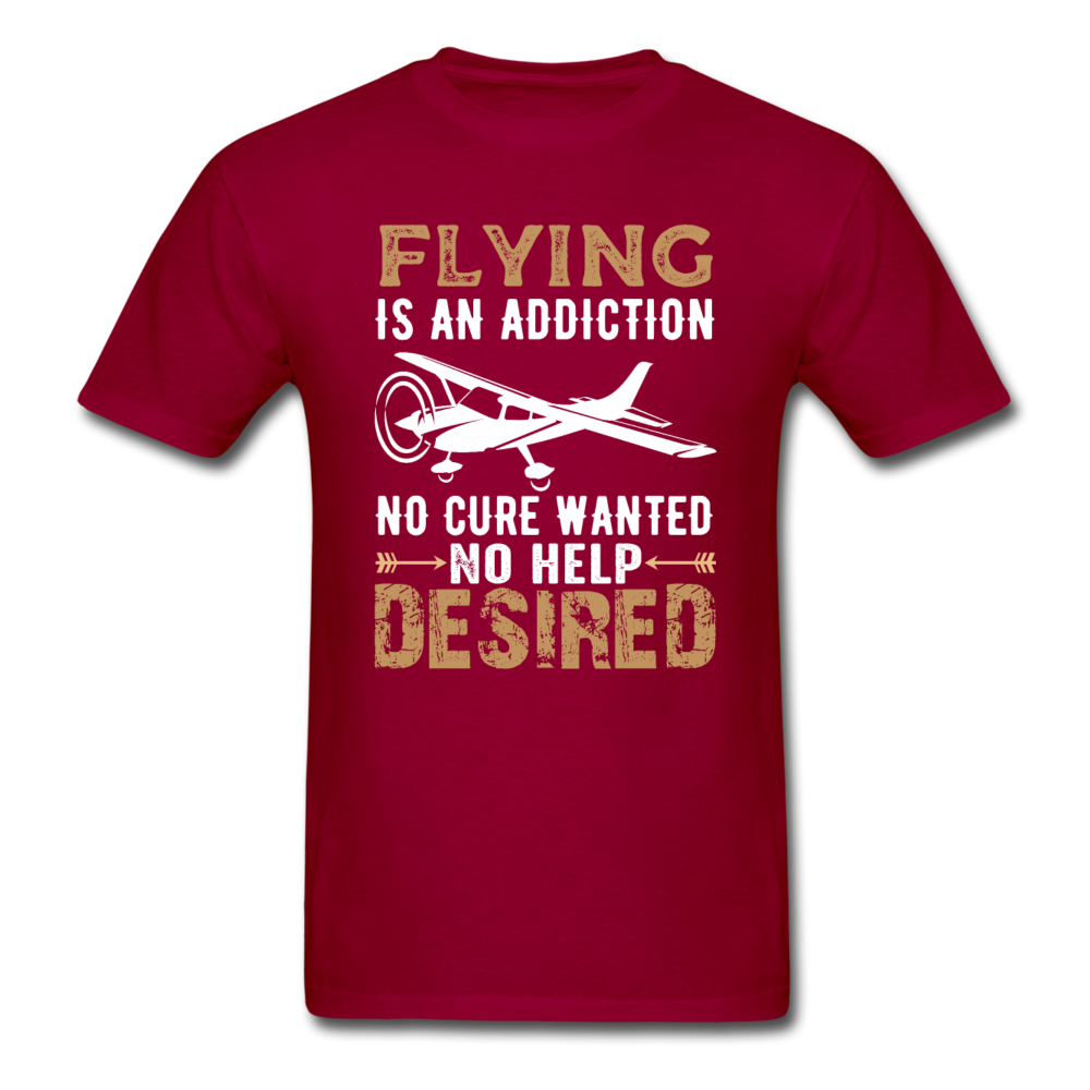 Flying Is An Addiction - Unisex Classic T-Shirt - dark red