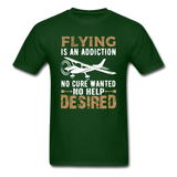 Flying Is An Addiction - Unisex Classic T-Shirt - forest green