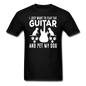 Play Guitar And Pet My Dog - White - Unisex Classic T-Shirt - black