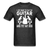 Play Guitar And Pet My Dog - White - Unisex Classic T-Shirt - heather black